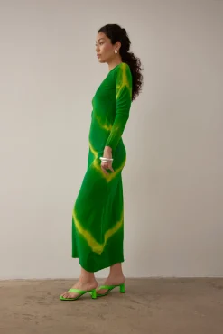 Gary Bigeni Leong Hand Painted Dress - Green