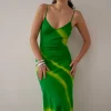 Gary Bigeni Milka Cami Dress Hand Painted - Green