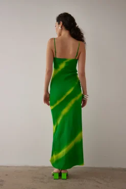 Gary Bigeni Milka Cami Dress Hand Painted - Green