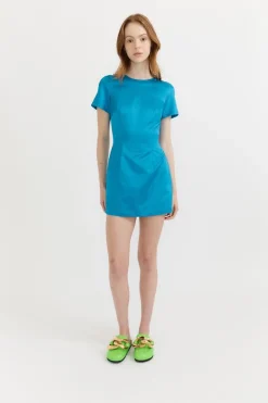 Gary Bigeni Mini Backless Dress - Blue Jewel