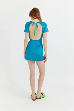 Gary Bigeni Mini Backless Dress - Blue Jewel