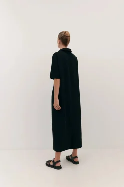 Harris Tapper Long Polo Dress - Black