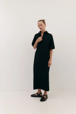 Harris Tapper Long Polo Dress - Black