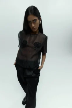 Harris Tapper Ophelia Tee - Black Organza