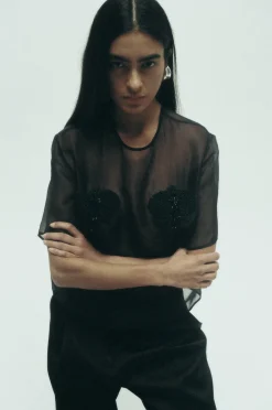 Harris Tapper Ophelia Tee - Black Organza