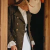 Jordan Elli Brentwood Trench Coat - Green Check