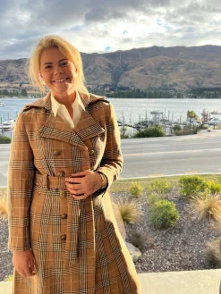 Jordan Elli Brentwood Trench Coat - Green Check