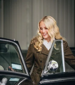 Jordan Elli Brentwood Trench Coat - Green Check
