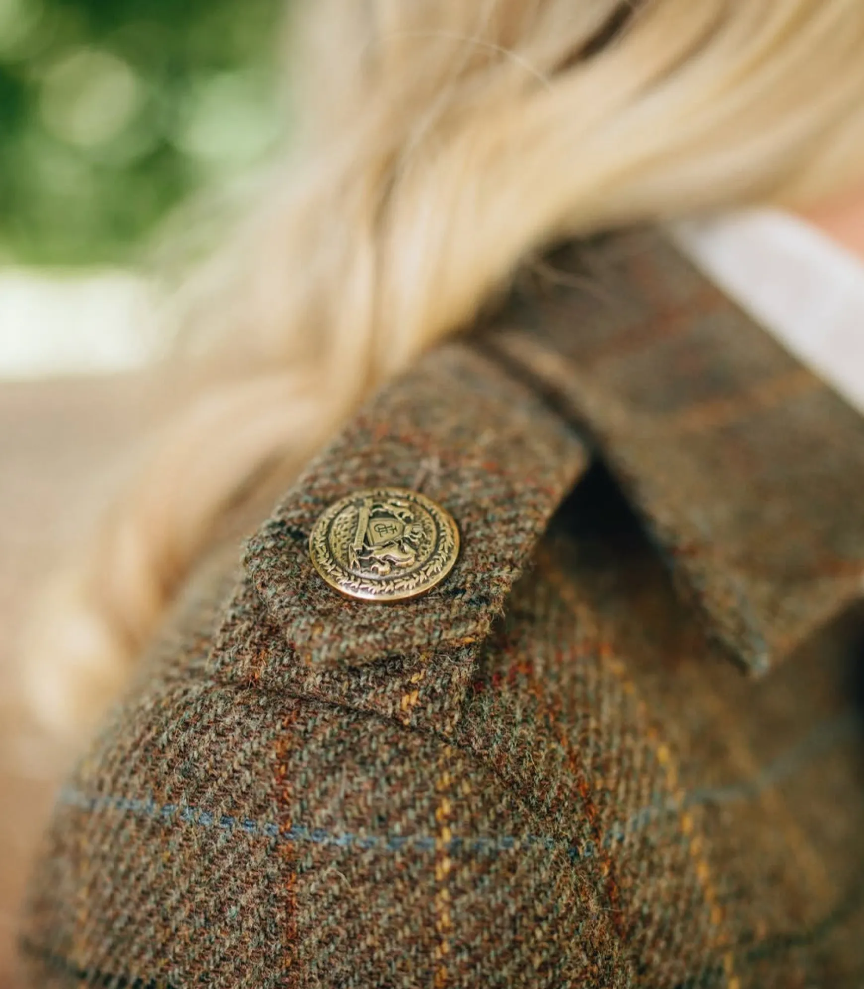 Jordan Elli Brentwood Trench Coat - Green Check