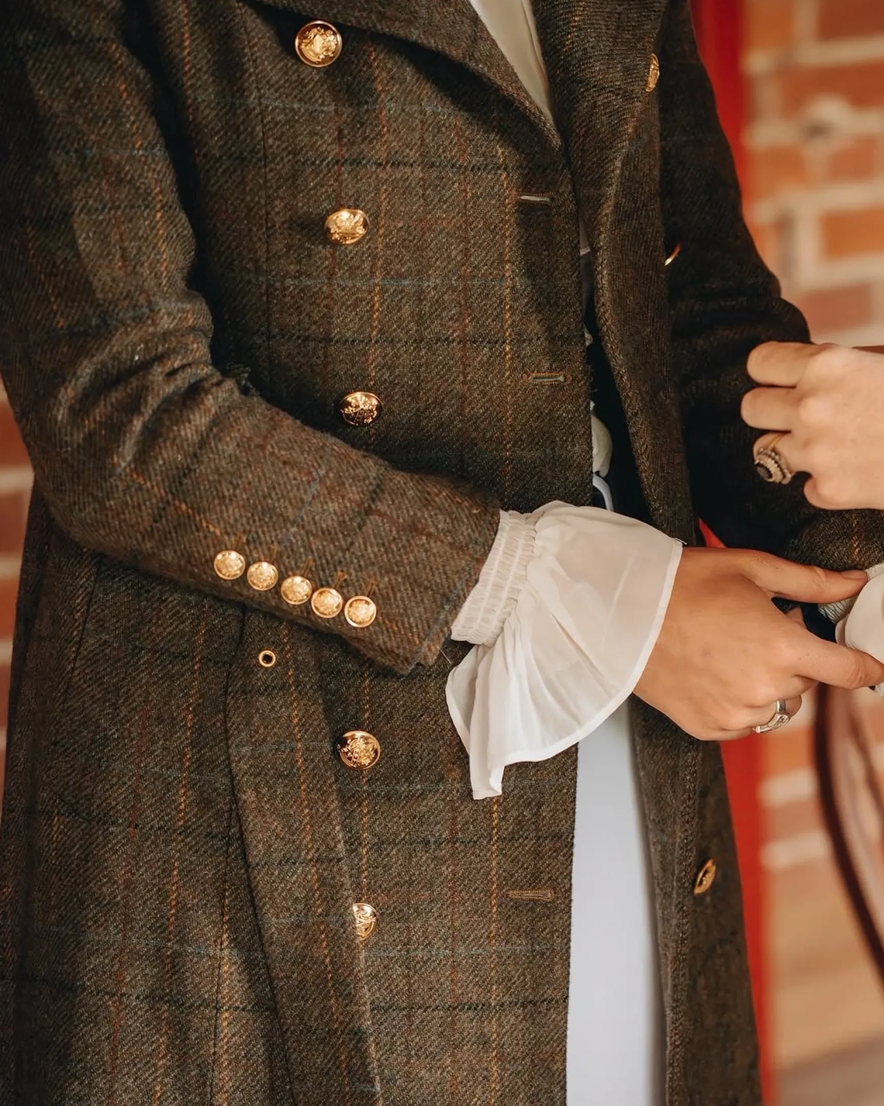 Jordan Elli Brentwood Trench Coat - Green Check