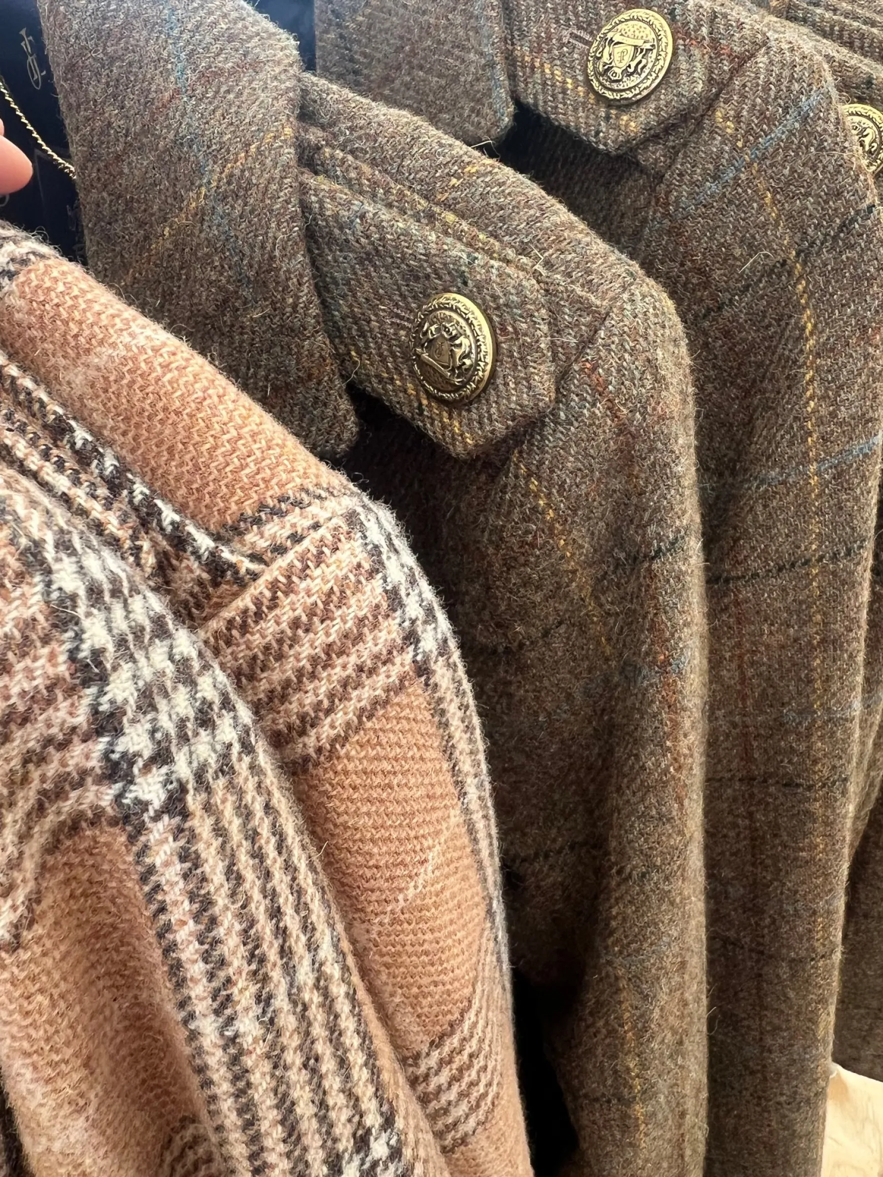 Jordan Elli Brentwood Trench Coat - Green Check
