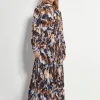 Juliette Hogan Coco Pleat Dress - Amber Dapple