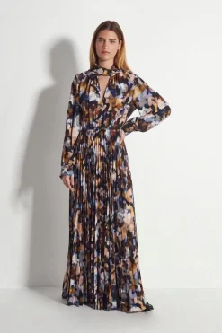Juliette Hogan Coco Pleat Dress - Amber Dapple