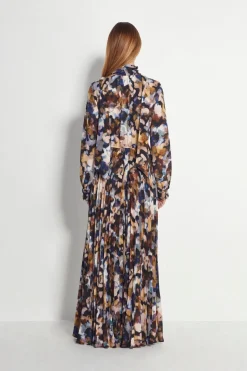 Juliette Hogan Coco Pleat Dress - Amber Dapple