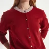 Juliette Hogan Contrast Twin Cashmere Cardi - Macaroon