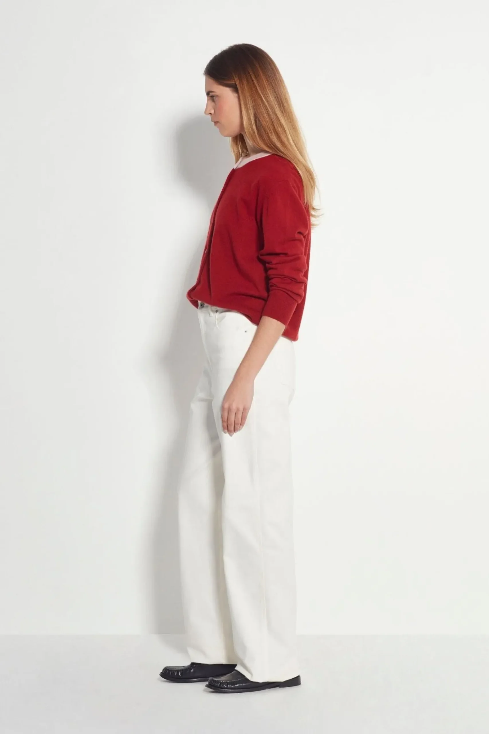 Juliette Hogan Contrast Twin Cashmere Cardi - Macaroon