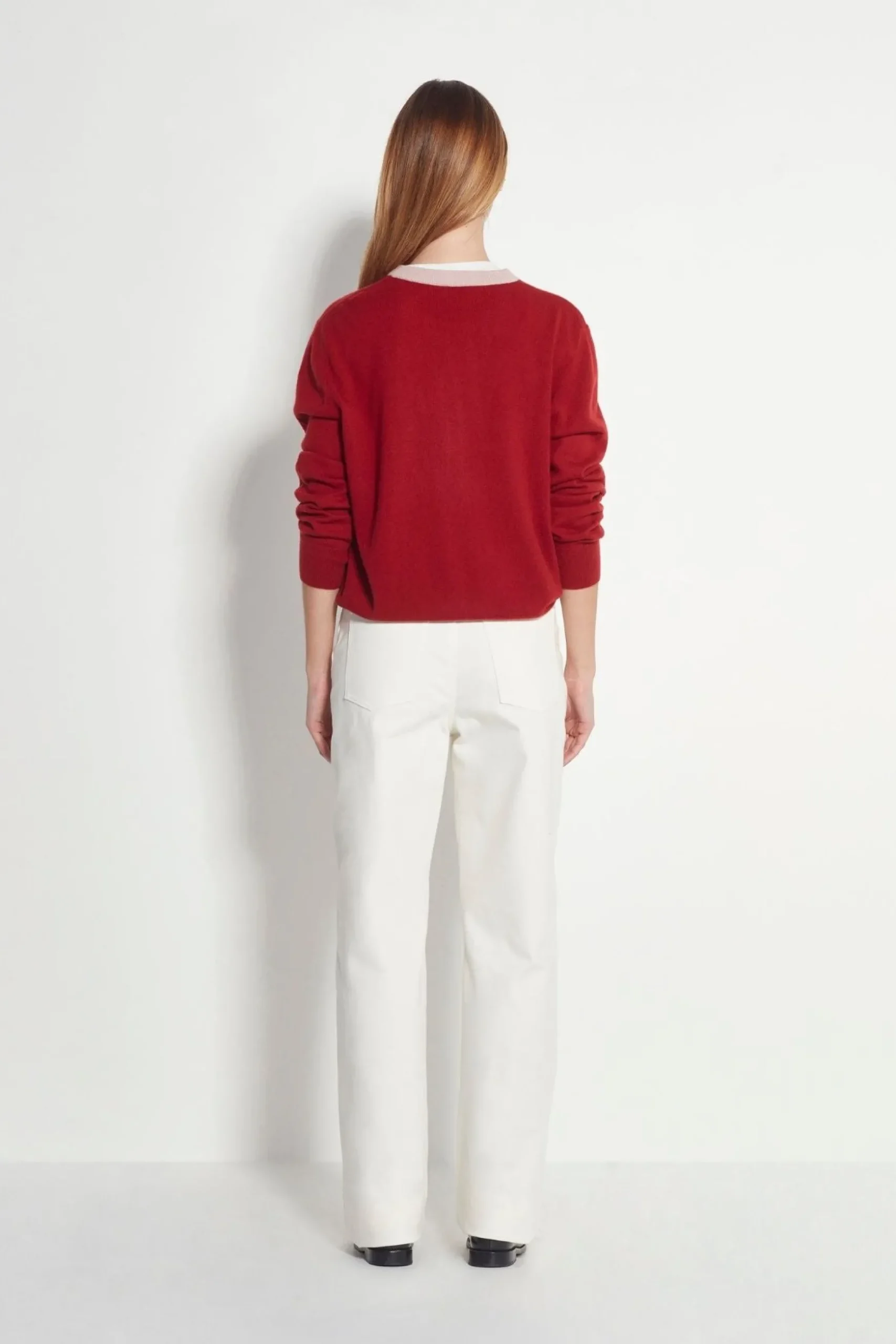 Juliette Hogan Contrast Twin Cashmere Cardi - Macaroon