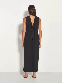 Juliette Hogan Indigo Tie Tunic - Black Luxe Crepe
