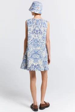Karen Walker Porcelain Pinafore - Natural/Blue