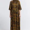Karen Walker Trinket Dress - Navy/Antique Gold