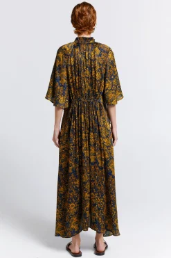 Karen Walker Trinket Dress - Navy/Antique Gold