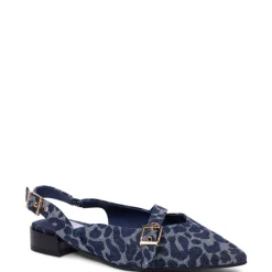 Kathryn Wilson Chelsea Slingback - Denim Leopard