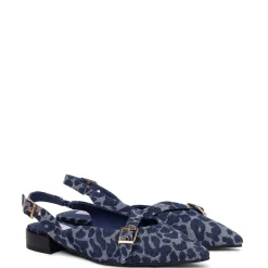 Kathryn Wilson Chelsea Slingback - Denim Leopard