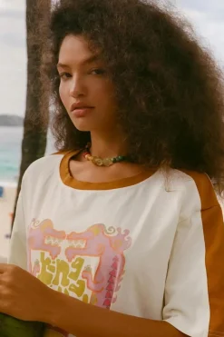 Kinga Csilla Azure Dragon King Tee - Cream