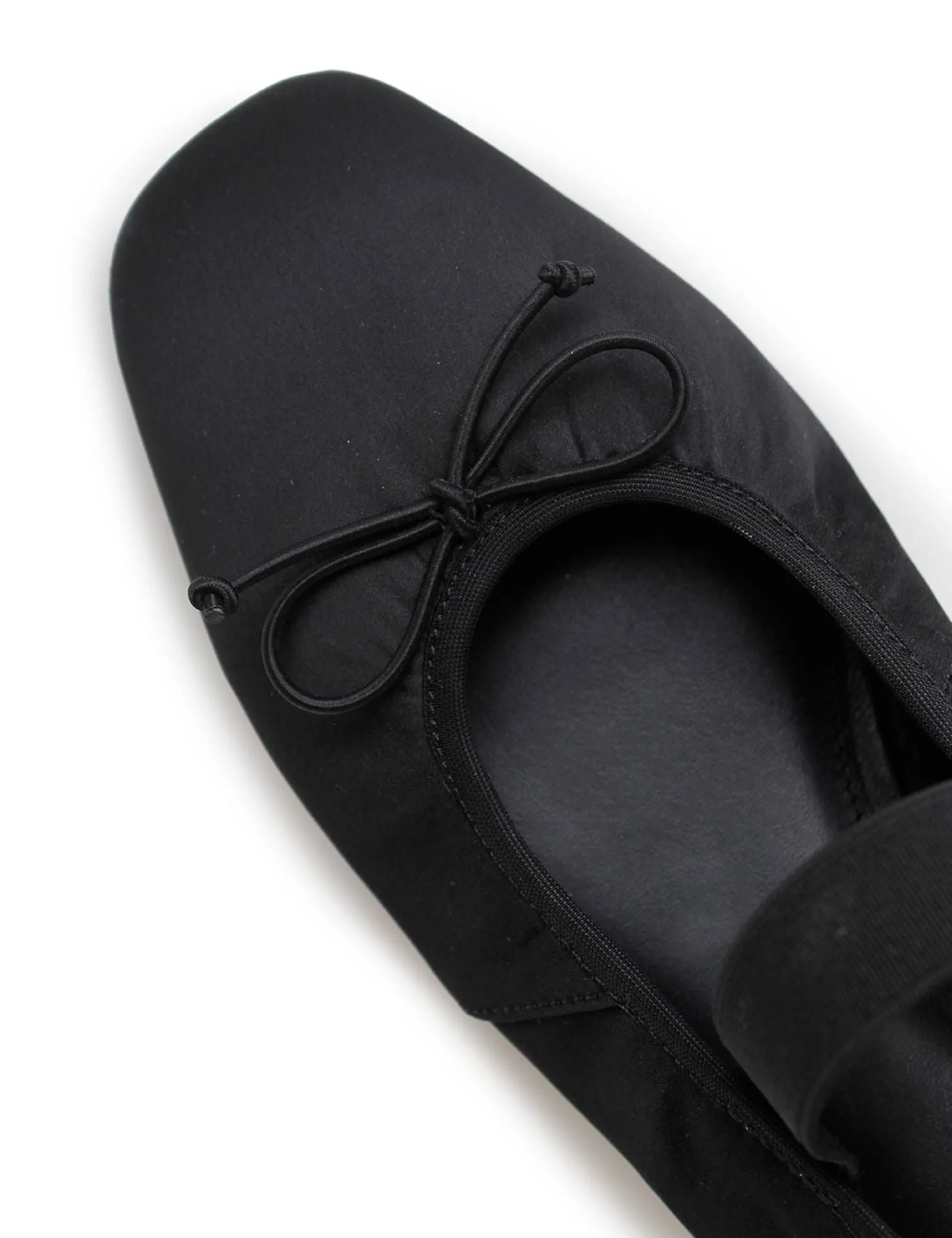 La Tribe Ballet Flat - Black Satin