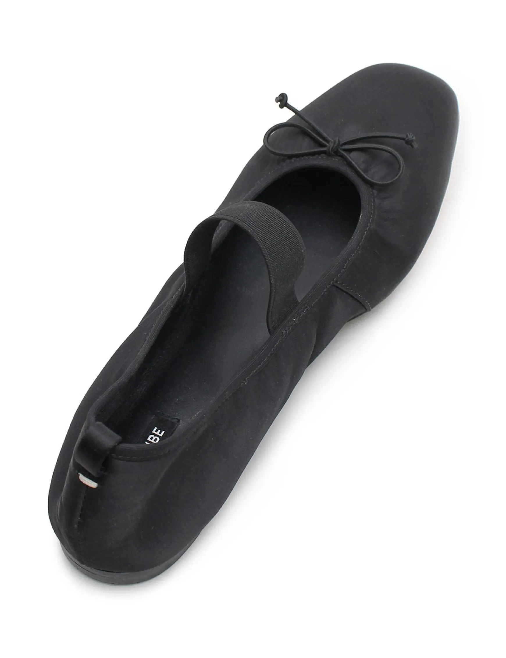 La Tribe Ballet Flat - Black Satin