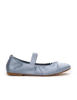 La Tribe Ballet Flat - Capri Blue Satin