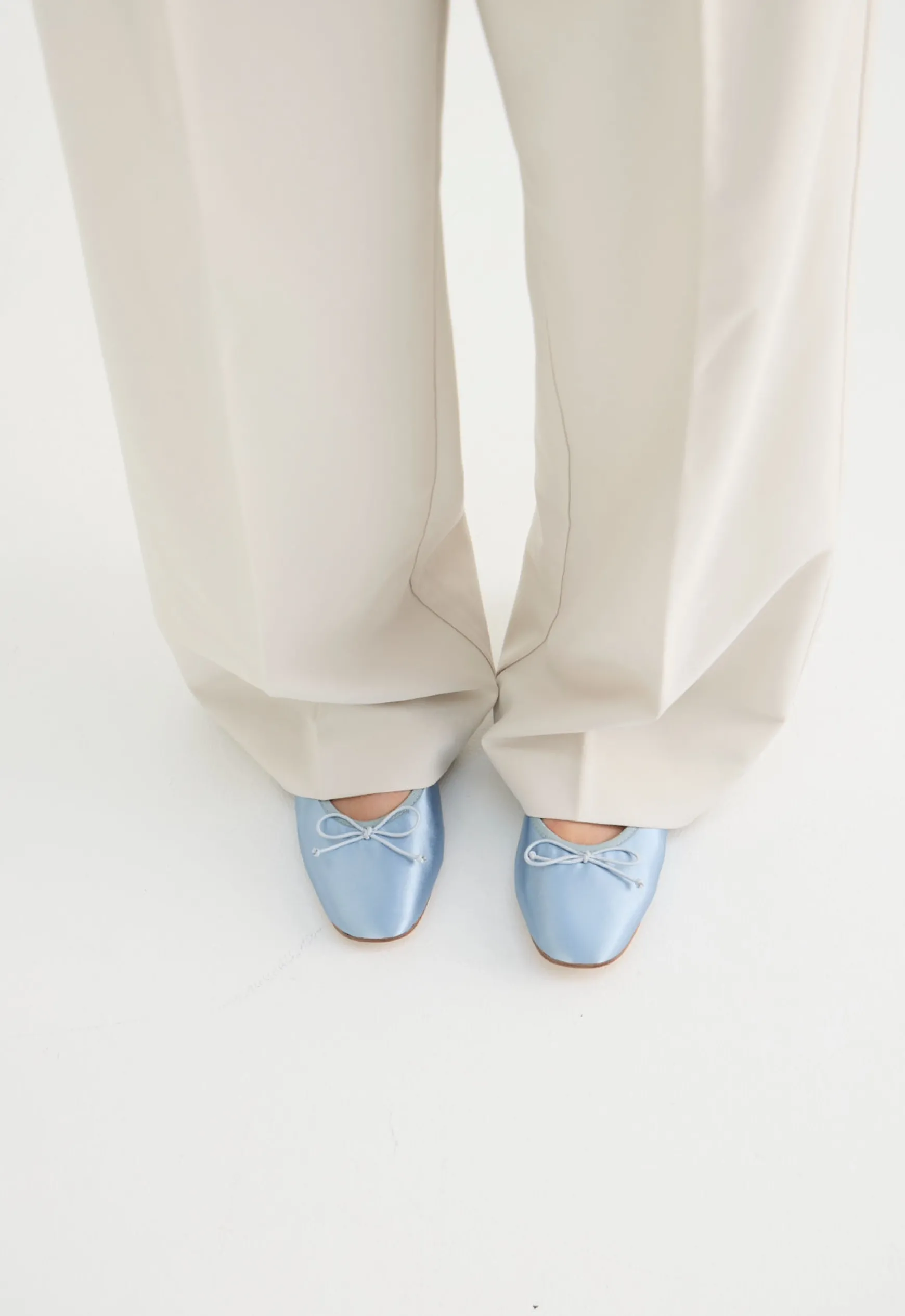 La Tribe Ballet Flat - Capri Blue Satin