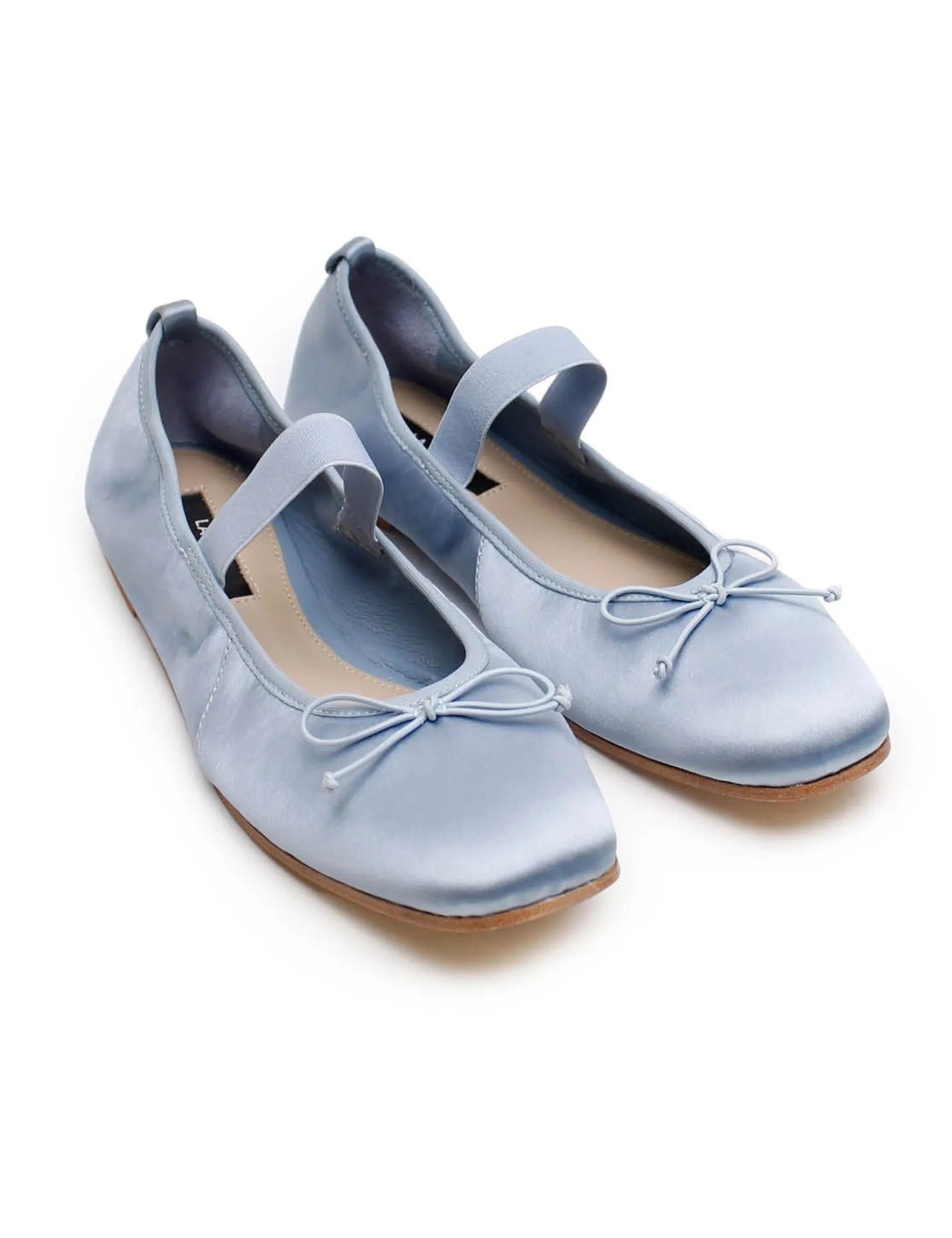 La Tribe Ballet Flat - Capri Blue Satin