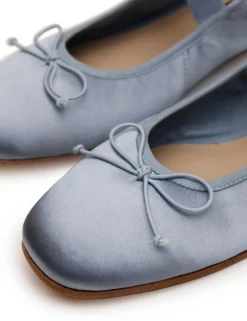La Tribe Ballet Flat - Capri Blue Satin