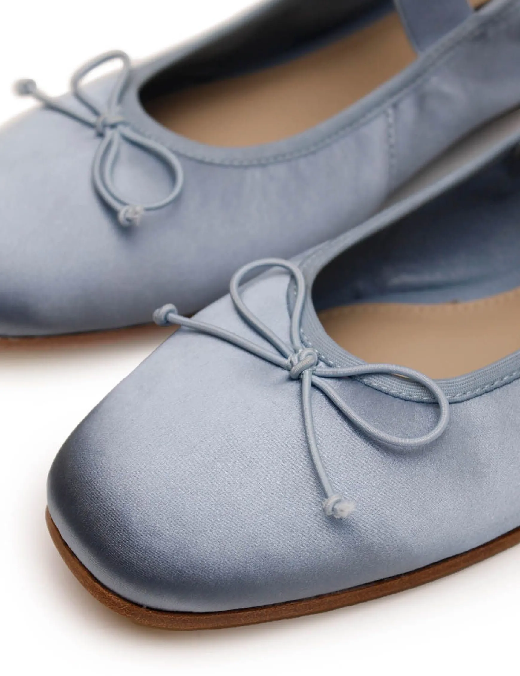 La Tribe Ballet Flat - Capri Blue Satin