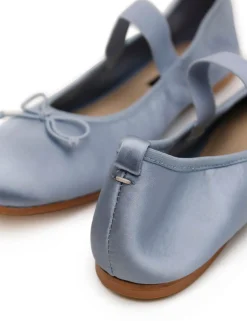 La Tribe Ballet Flat - Capri Blue Satin
