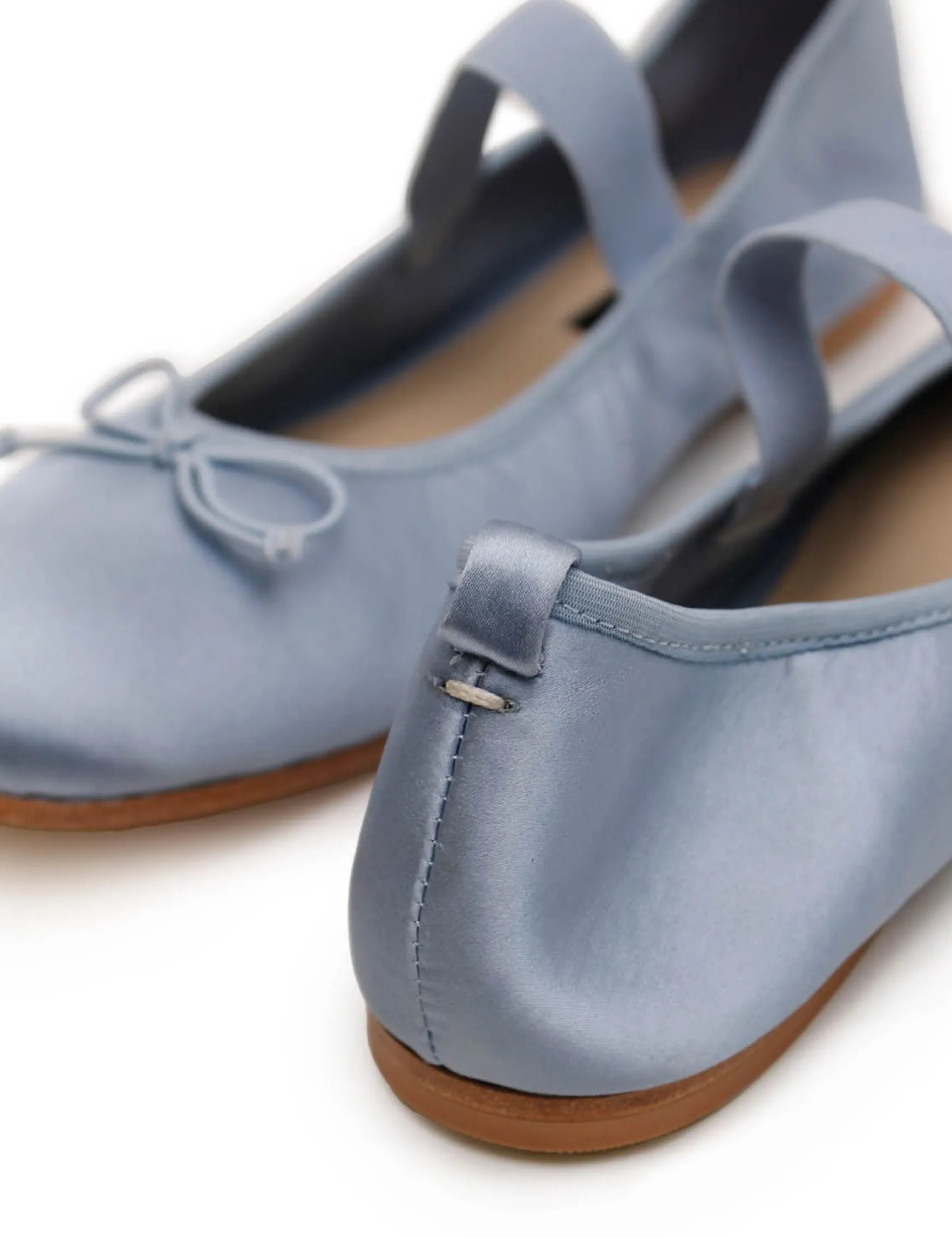 La Tribe Ballet Flat - Capri Blue Satin