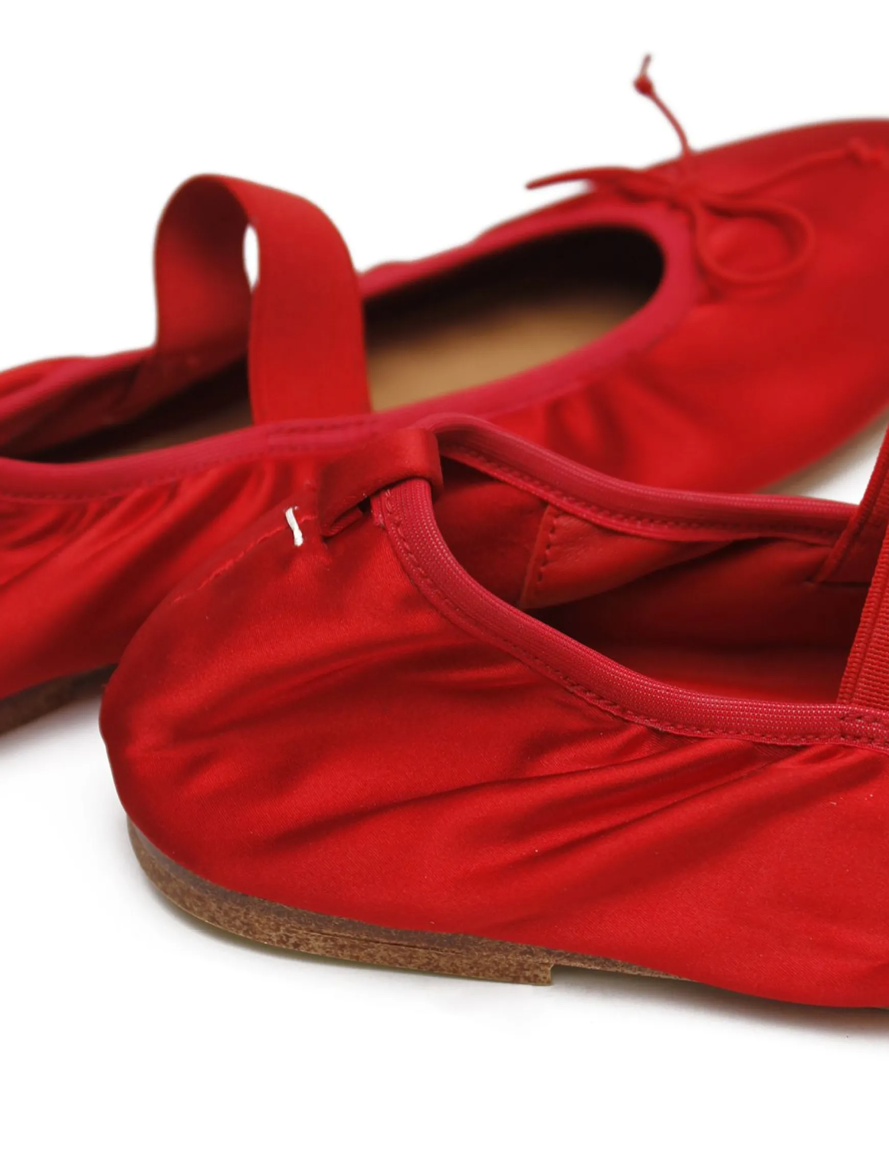 La Tribe Ballet Flat - Chili Satin