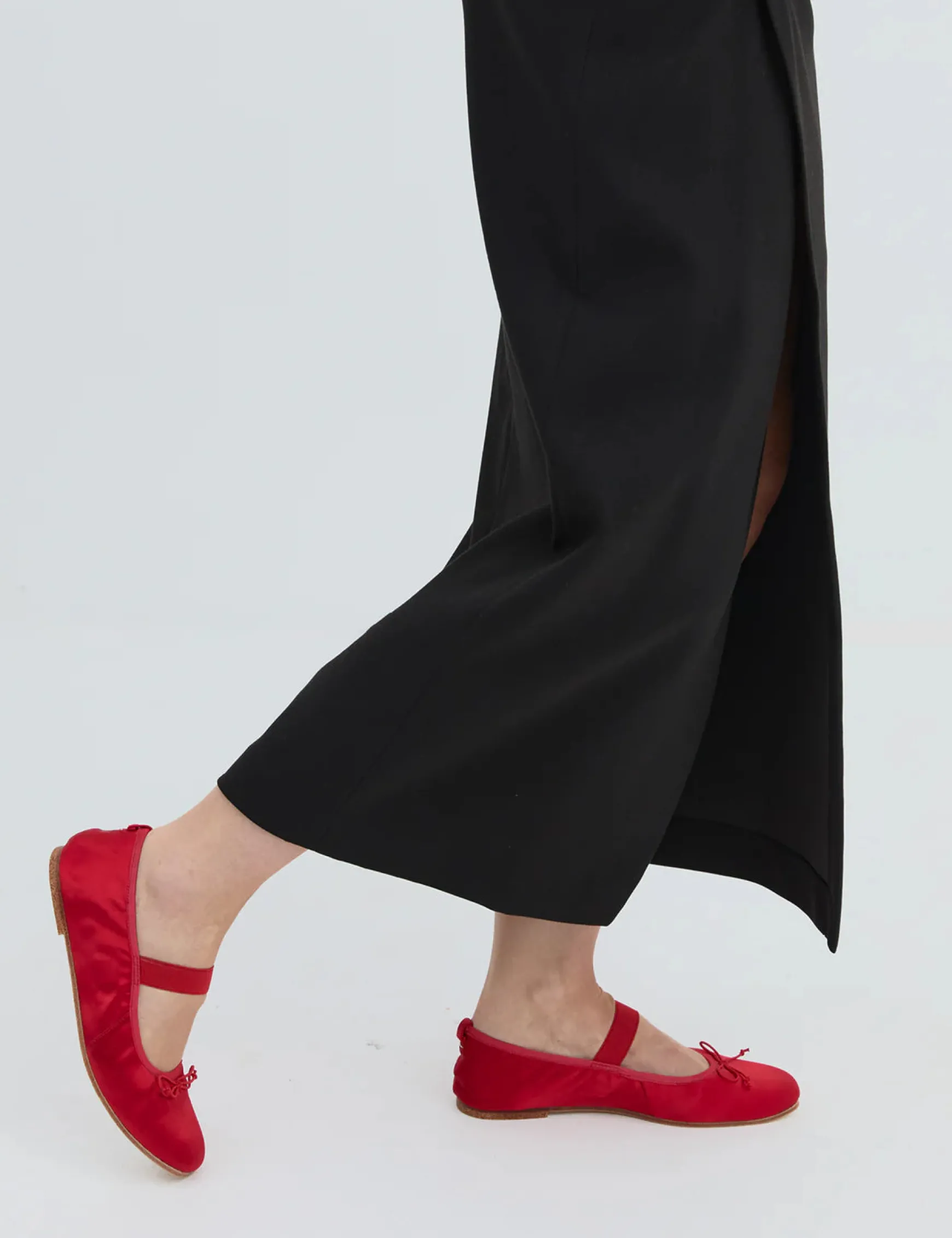 La Tribe Ballet Flat - Chili Satin