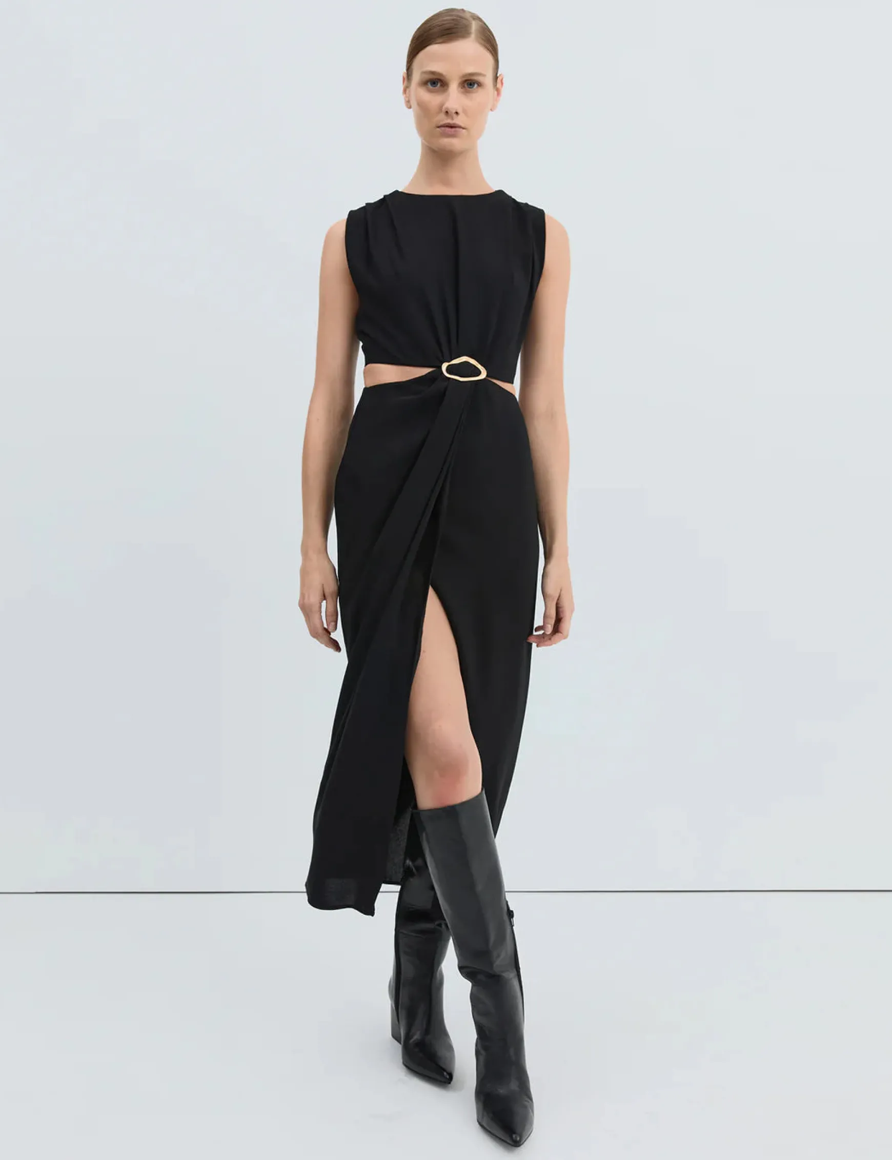 La Tribe Leone Knee High Boot - Black