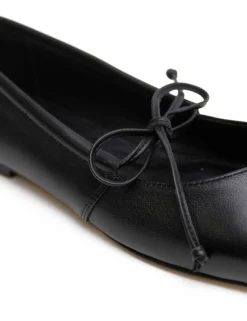 La Tribe Square Toe Flat - Black