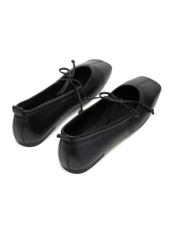La Tribe Square Toe Flat - Black