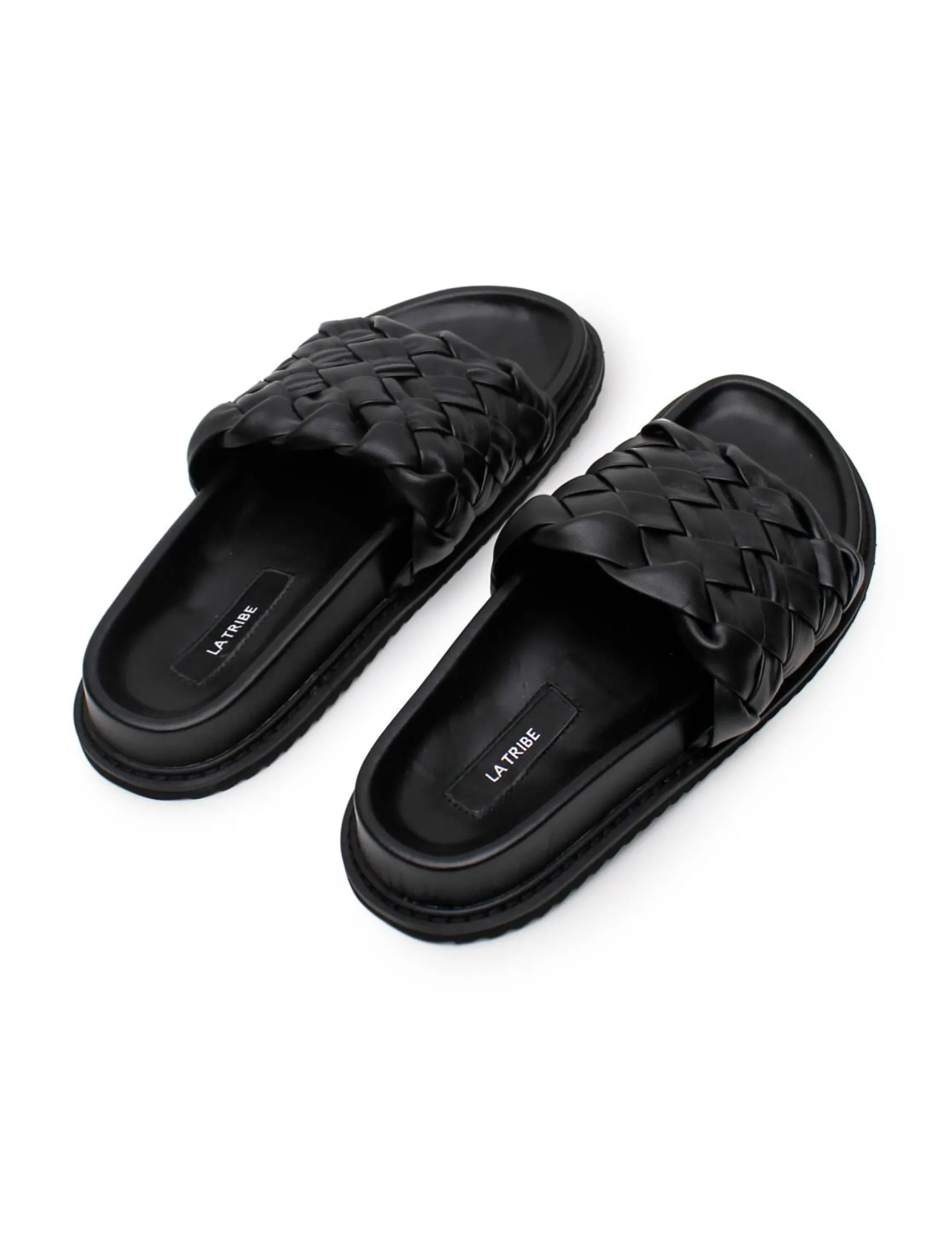 La Tribe Weave Slide - Black