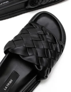 La Tribe Weave Slide - Black