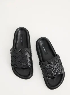 La Tribe Weave Slide - Black