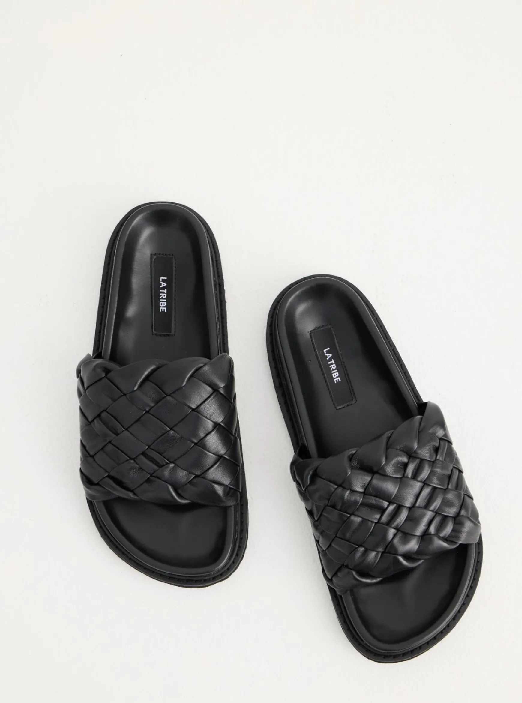 La Tribe Weave Slide - Black