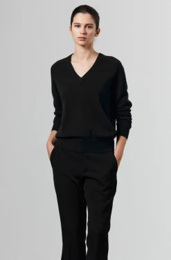 Laing Amy Cashmere V-Neck - Black