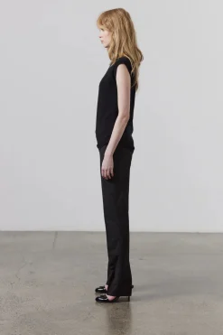 Laing Sleeveless Polo - Black