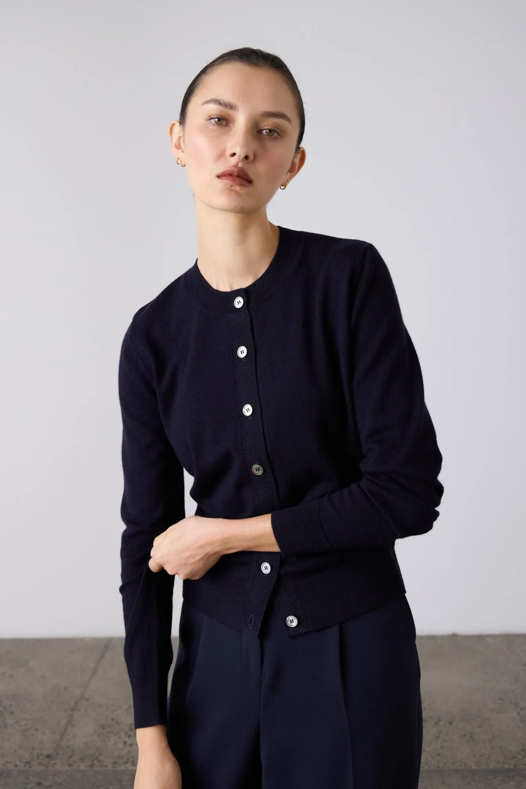 Laing Sylvia Merino Cardigan - Navy