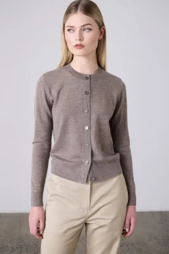 Laing Sylvia Merino Cardigan - Pepper